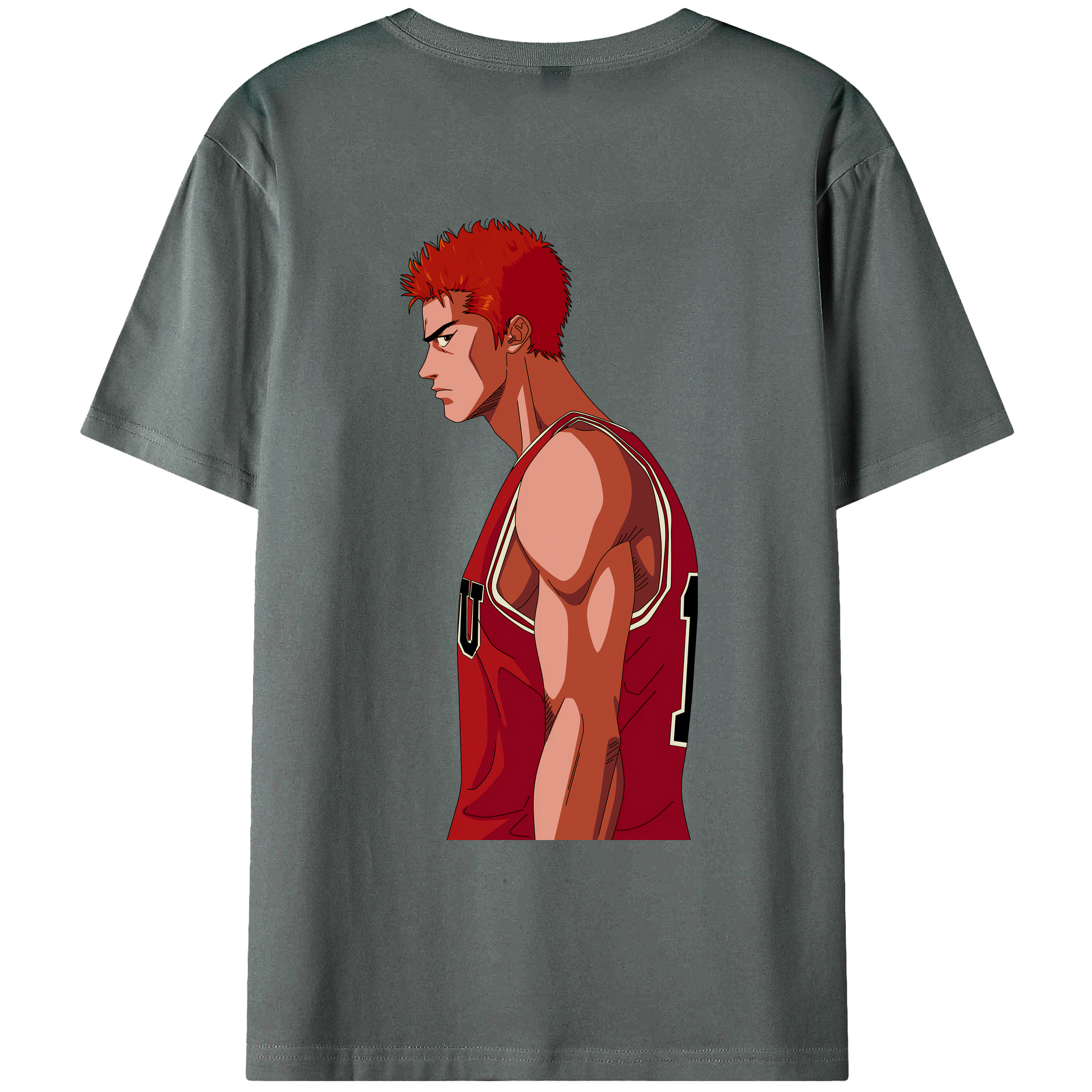 （画像用） SLAM DUNK／スラムダンク 綿100％ メンズ半袖Tシャツ（バックプリント） 通気性
